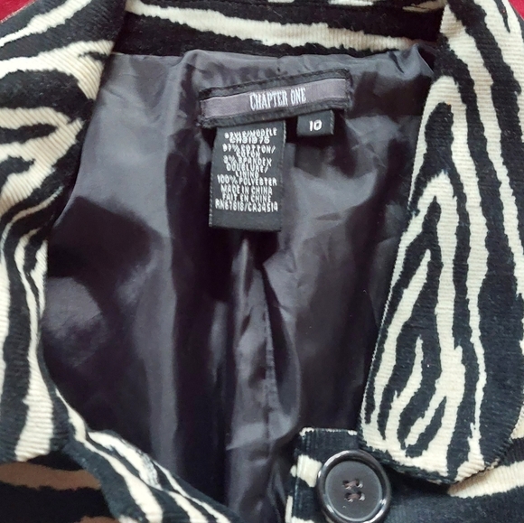 Zebra print Fall/Spring jacket - Picture 4 of 4